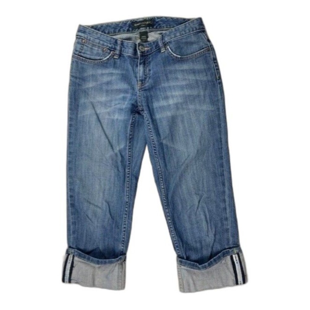 Banana Republic Size 4 Womens Crop Jeans Stretch Low Rise Cuff Hem